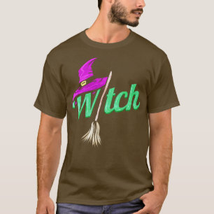 Camiseta Trato De Bruja Con Gorra Y Escoba Para Halloween