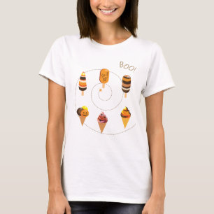 Camiseta Trato de decoración de Halloween o crema de hielo