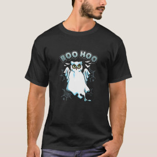 Camiseta Trato de fantasma de búho lindo boo hoo Halloween