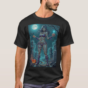 Camiseta Trato de Halloween o Novia Zombie con cerebros