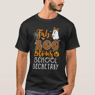 Camiseta Trato de leopardo de Halloween para la secretaria 