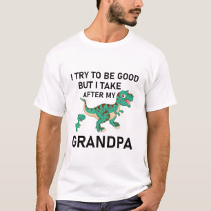 Camiseta Trato de ser bueno, pero me quedo con mi abuelo di