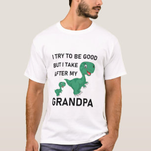 Camiseta Trato de ser bueno, pero me quedo con mi abuelo di