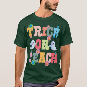 Camiseta Trato divertida o disfraz de profesor de enseñanza