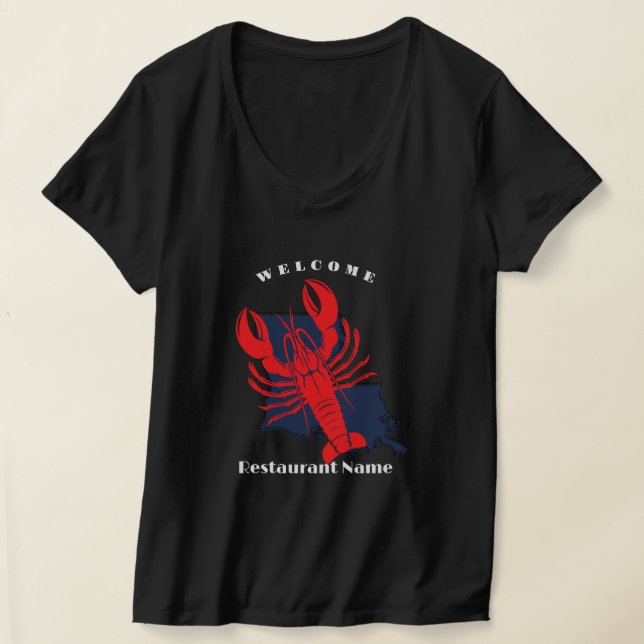 Camiseta Trato moderno cangrejo de río rojo Louisiana nombr (Distribución )