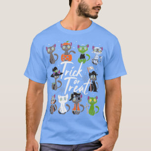 Camiseta Trato o truco para gatos de Halloween