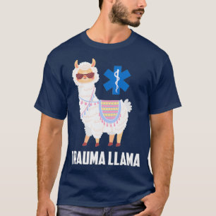 Camiseta Trauma divertida Llama Emt Er Enfermera Primera Re