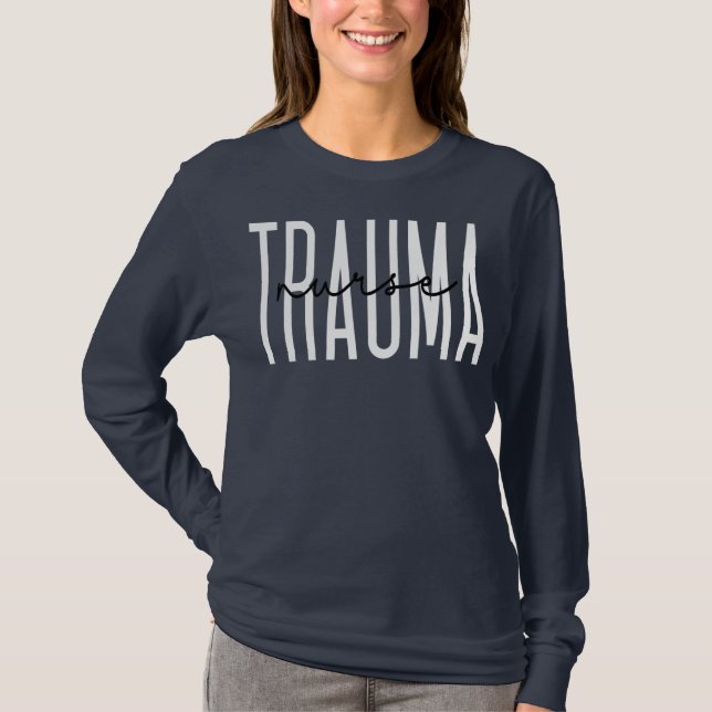 Camiseta Trauma Enfermera Psiquiátrica Enfermera de Emergen (Anverso)