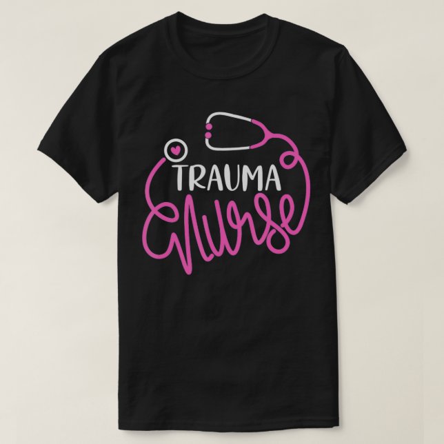 Camiseta Trauma Enfermera RN Departamento de Enfermería de  (Diseño del anverso)