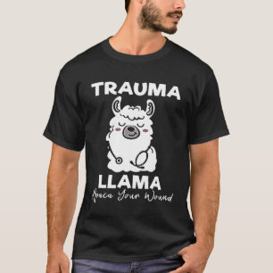 Camiseta trauma llama alapaca su enfermera herida