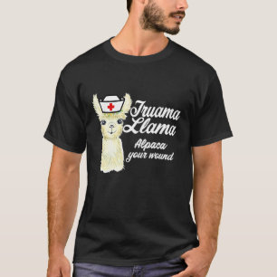 Camiseta Trauma Llama Alpaca tu enfermera de llama Trauma h