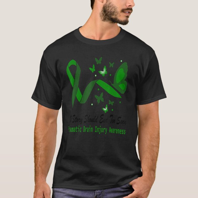 Camiseta Traumatic Brain Injury Awareness Butterfly Support (Anverso)