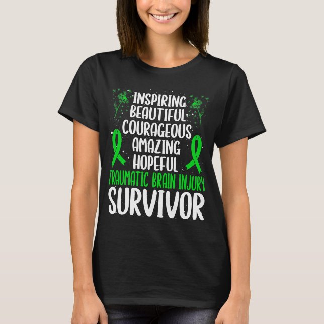 Camiseta Traumatic Brain Injury Awareness Movement TBI (Anverso)
