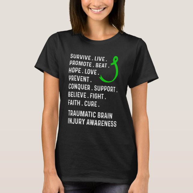 Camiseta Traumatic Brain Injury Survivor Beat Hope TBI Warr (Anverso)