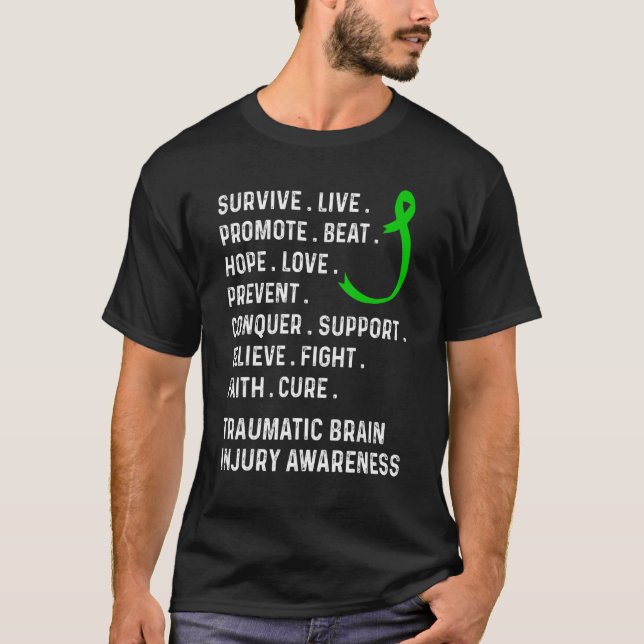 Camiseta Traumatic Brain Injury Survivor Beat Hope TBI Warr (Anverso)