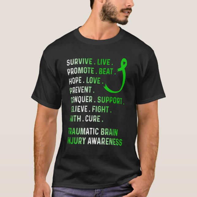 Camiseta Traumatic Brain Injury Survivor Beat Hope TBI Warr (Anverso)
