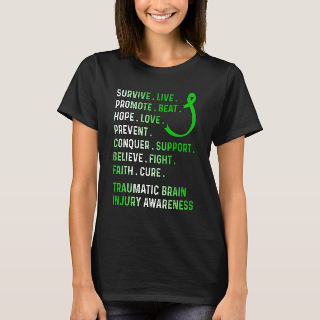 Camiseta Traumatic Brain Injury Survivor Beat Hope TBI Warr (Anverso)