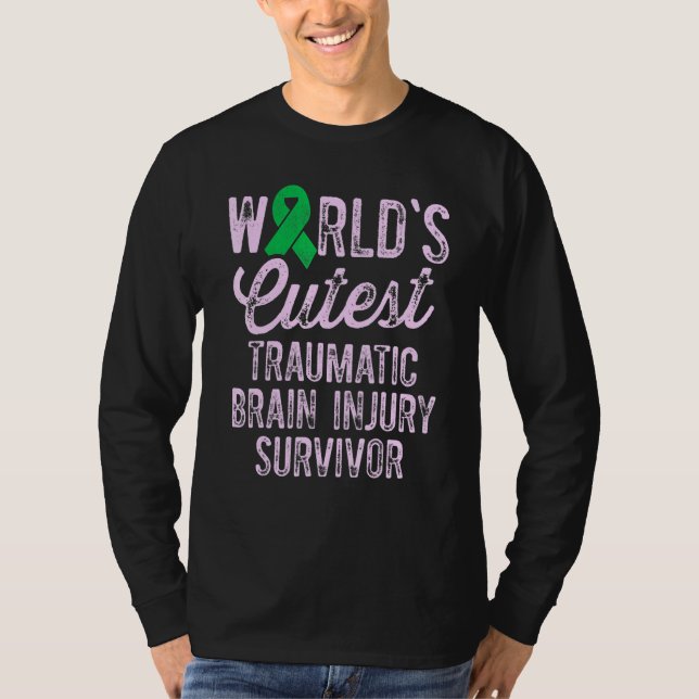 Camiseta Traumatic Brain Injury Survivor Cutest TBI Warrior (Anverso)