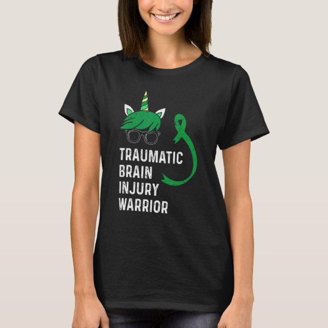 Camiseta Traumatic Brain Injury Survivor Unicorn TBI Warrio (Anverso)
