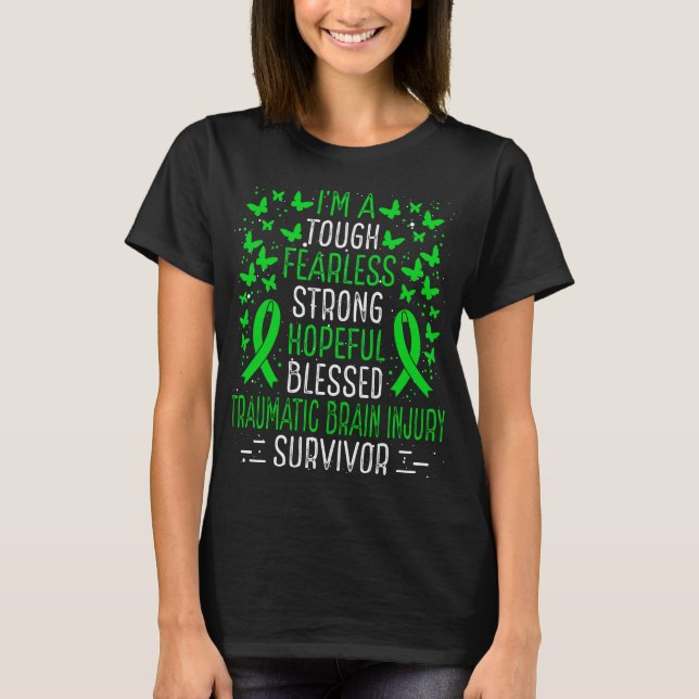 Camiseta Traumático Lesiones Cerebrales Conciencia Sobreviv (Anverso)