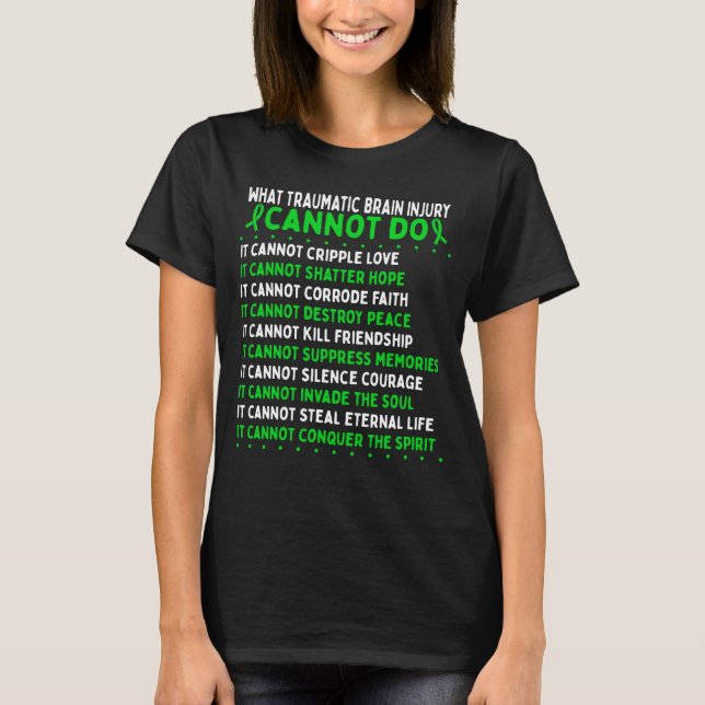Camiseta Traumático Lesiones Cerebrales Sensibilización Gue (Anverso)