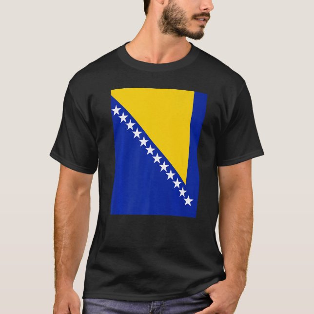 Camiseta Trav del patrimonio de la bandera de Bosnia y Herz (Anverso)