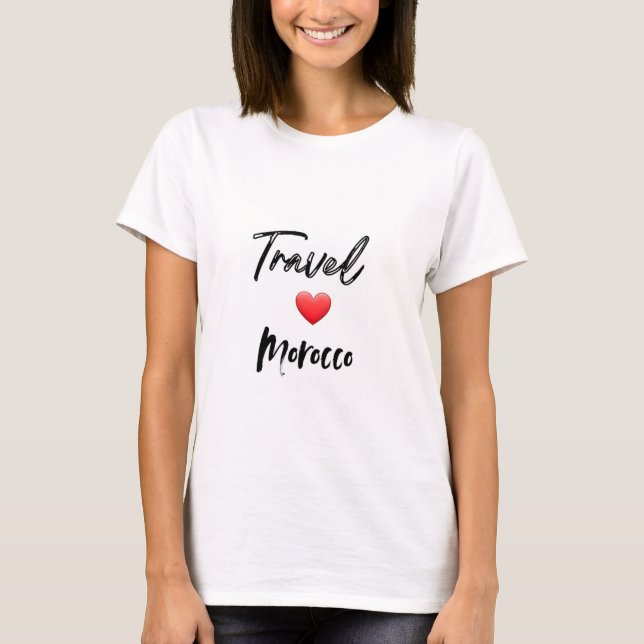 Camiseta Travel Morocco with ❤️ - Explore the Magic of Moro (Anverso)
