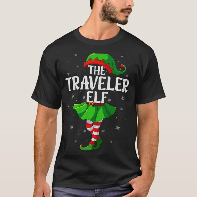 Camiseta Traveler Elf Christmas Girls Women Elf Squad Xmas  (Anverso)