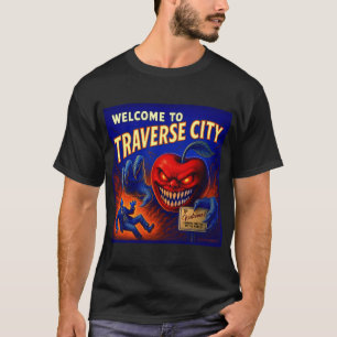 CAMISETA TRAVERSE CITY HALLOWEEN CEREZA.