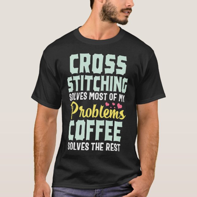 Camiseta Travesía de café divertida regalo de costura (Anverso)