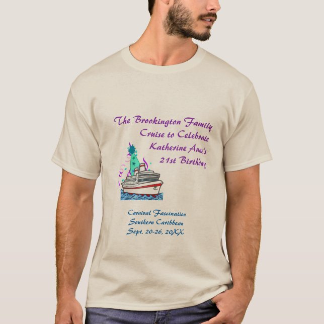 Camiseta Travesía del gorra de la fiesta de cumpleaños (Anverso)