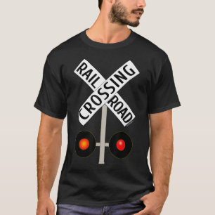 Camiseta Travesía ferroviaria con señalización vial de luce