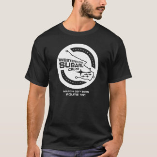 Camiseta Travesía occidental de Iowa Subaru (oscura)