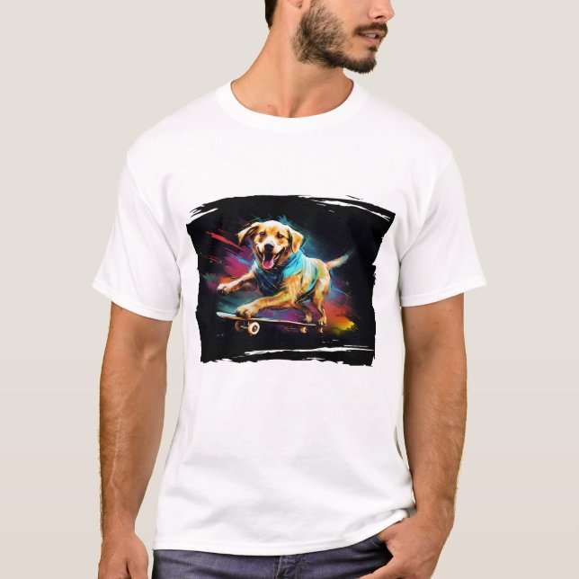 Camiseta Travesía (Perro de patinaje sobre ruedas) (Anverso)