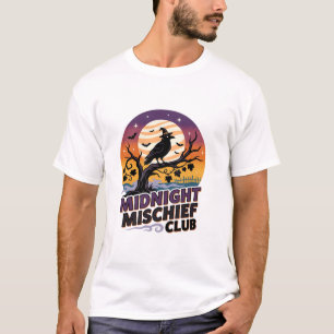 Camiseta Travesuras de la Luna del Cuervo de Halloween