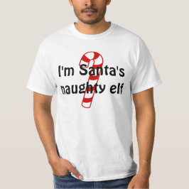 Camiseta traviesa del navidad del duende de Santas