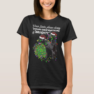 Camiseta traviesa Labrador recupera Feliz Navidad Para Labo