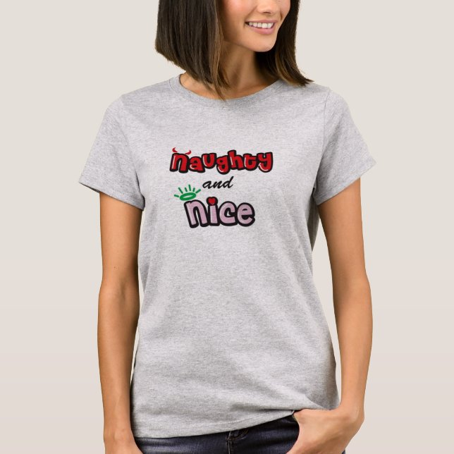 Camiseta traviesa y bonita (Anverso)