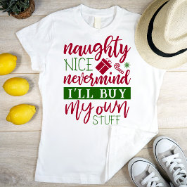 Camiseta travieso vs agradable, divertido