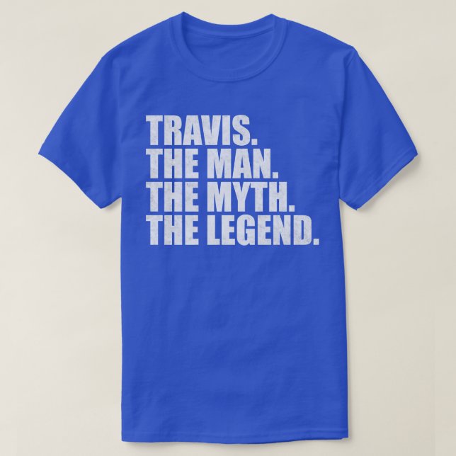 Camiseta Travis Nombre Travis Nombre Travis dado nombre (Diseño del anverso)
