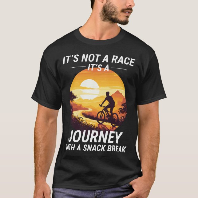 Camiseta Trayecto al atardecer en bicicleta Ciclismo fuera  (Anverso)