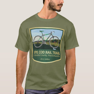 Camiseta Trayecto de ferrocarril de Cape Cod (bicicleta2)