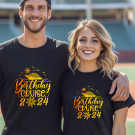 Camiseta Trayecto de la familia de cruceros por el cumpleañ