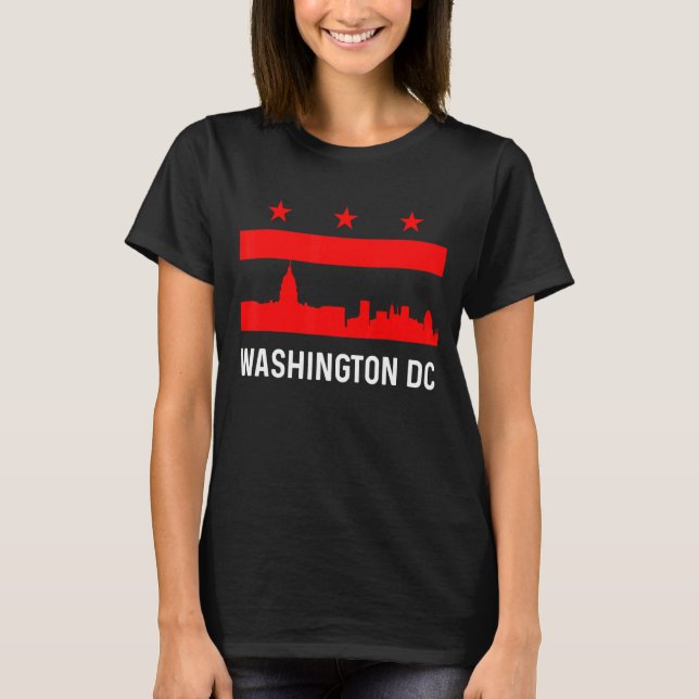 Camiseta Trayecto de recuerdo de Washington Dc Flag Love Ca (Anverso)