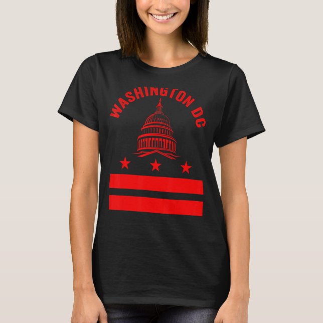 Camiseta Trayecto de recuerdo de Washington Dc Flag Love Ca (Anverso)