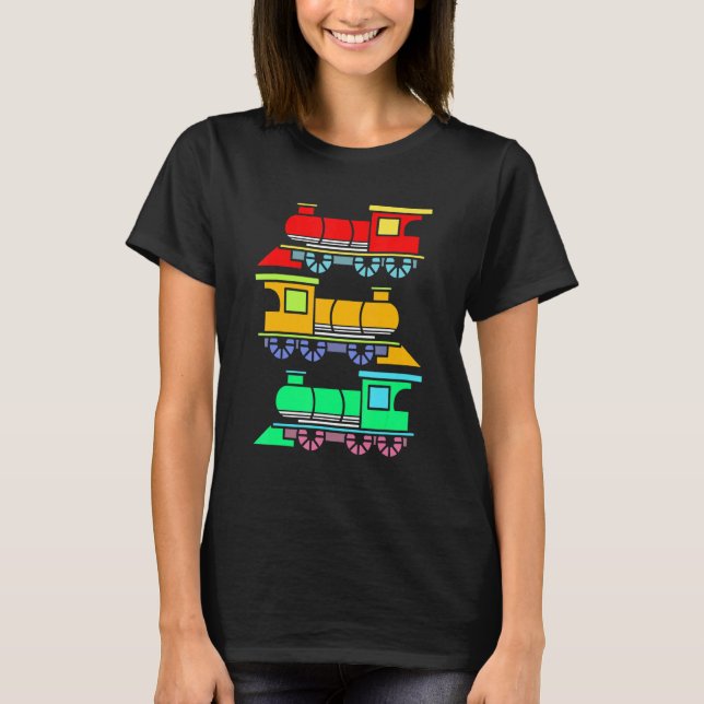 Camiseta Trayecto De Tren Para Niños Locomotora (Anverso)