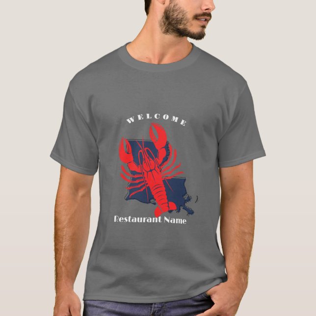 Camiseta Trayectoria de bienvenida moderna Louisiana nombre (Anverso)
