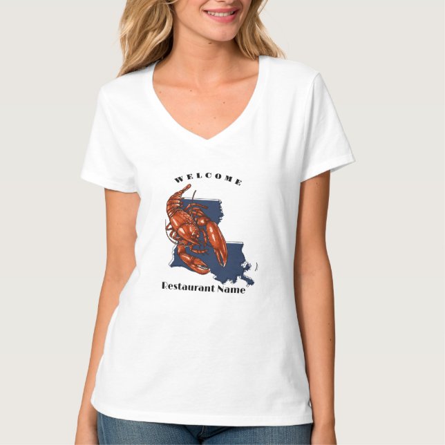 Camiseta Trayectoria de bienvenida moderna Louisiana nombre (Anverso)