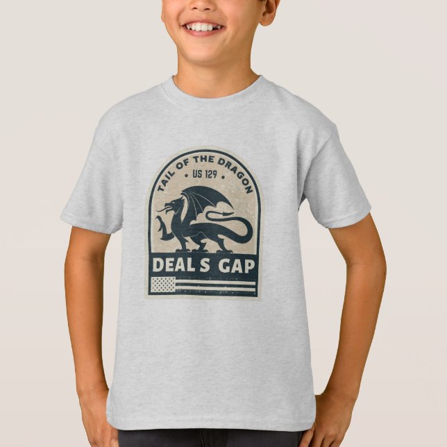 Camiseta Trayectoria de Dragon Deals Gap Motocicleta regalo (Anverso)