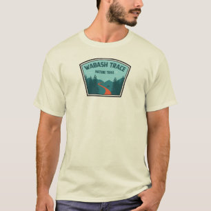 Camiseta Trayectoria de la naturaleza de la huella de lavad